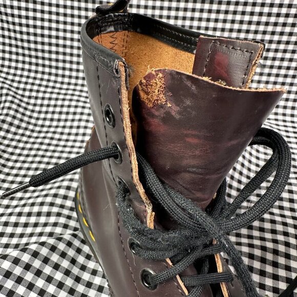 Dr Martens Purple Maroon Red Made in England Combat Boot UK Size 4 / US Wmns 6 - Picture 7 of 7